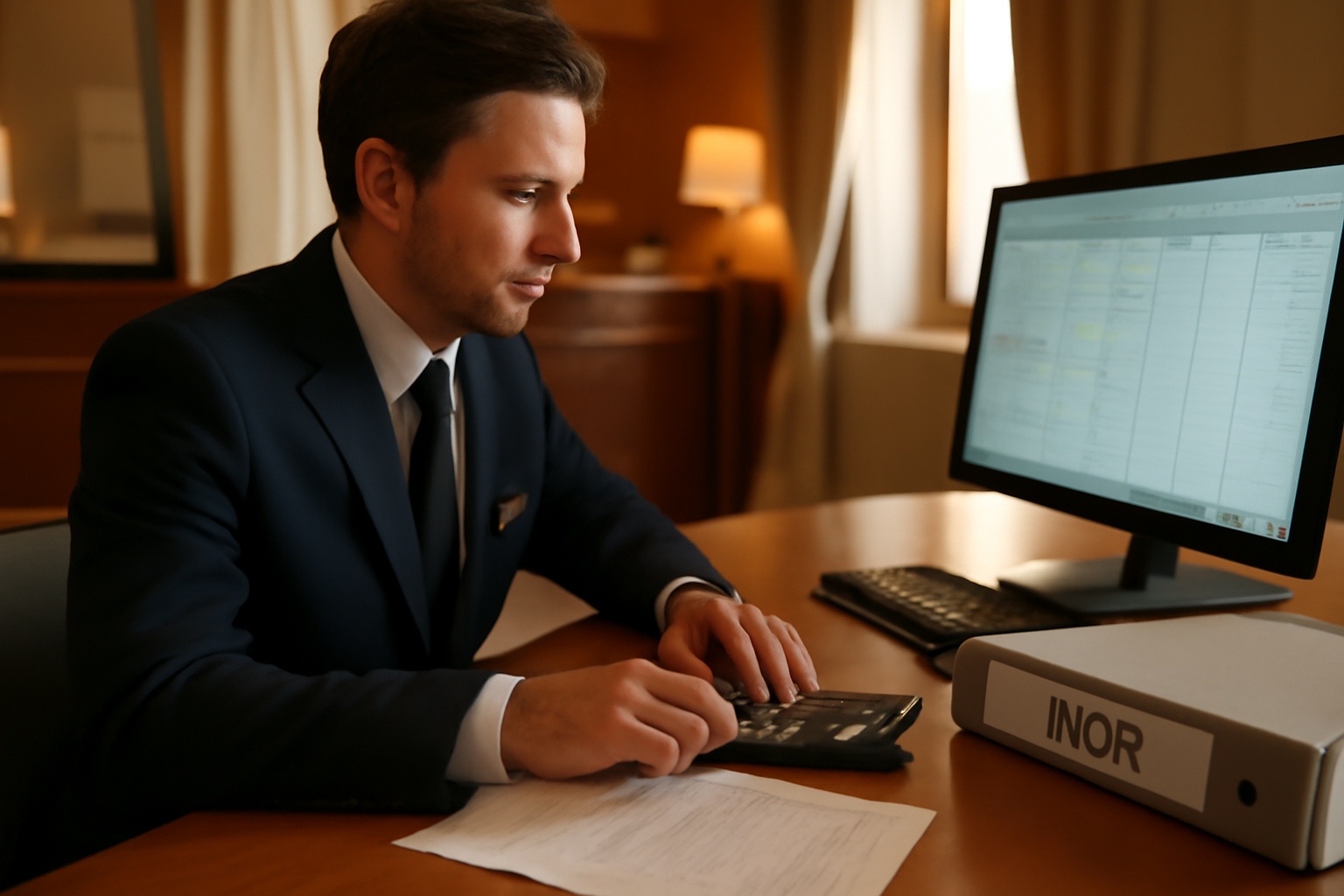 smic hotelier 2025 sur une feuille de paie en hôtellerie avec calculs et grille HCR