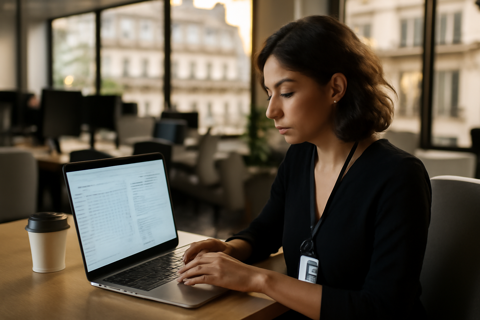 Employée consultant son espace salarié sur ordinateur pour comprendre l’abondement