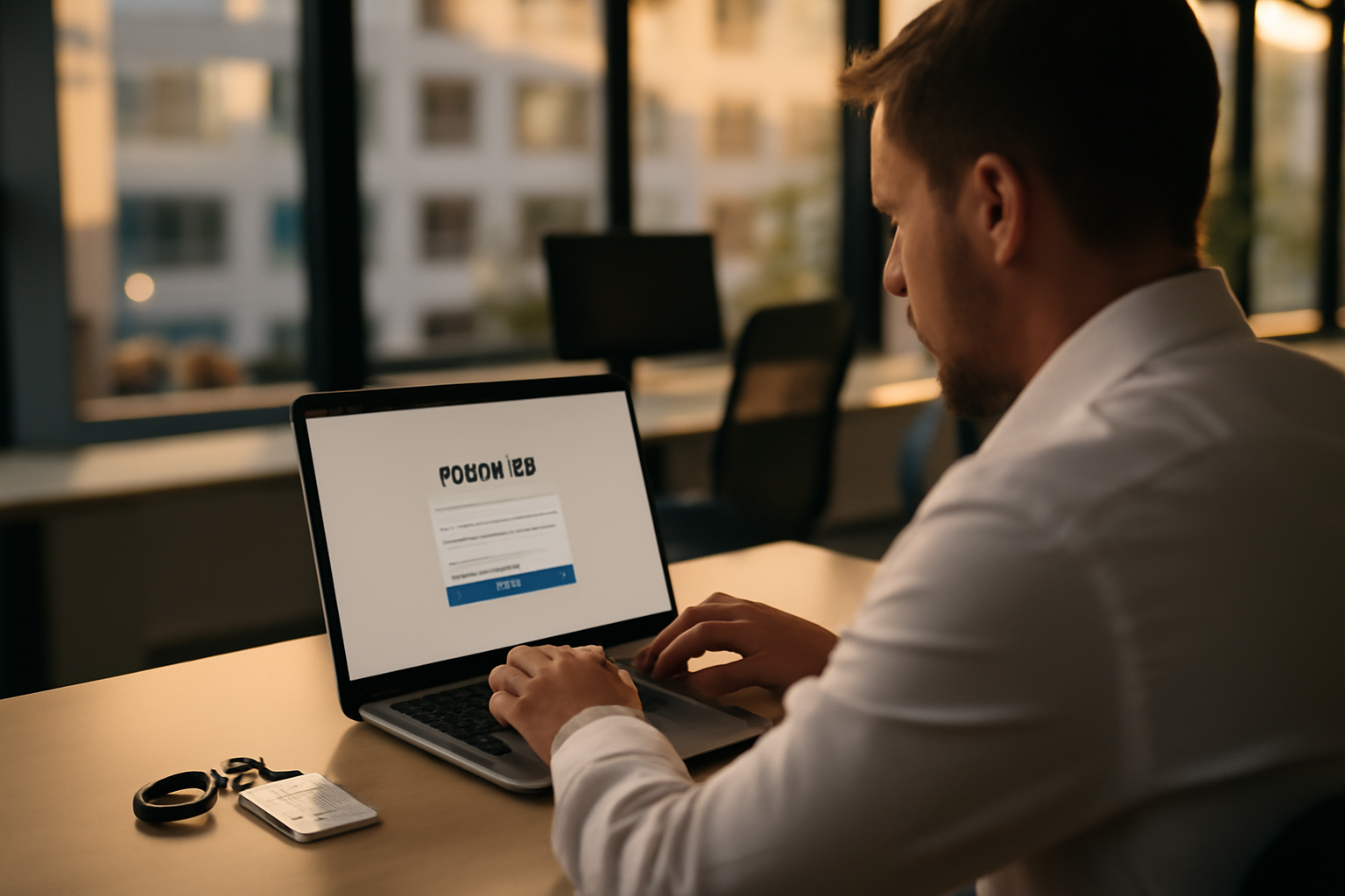 smart rh espace RH sur écran d’ordinateur au bureau, connexion sécurisée